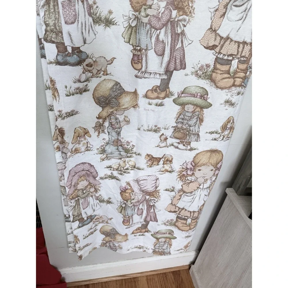 Sarah Kay Retro Kitsch‎ Holly Hobbie Pair Of Curtain Panels 70s Cottage Whimsy